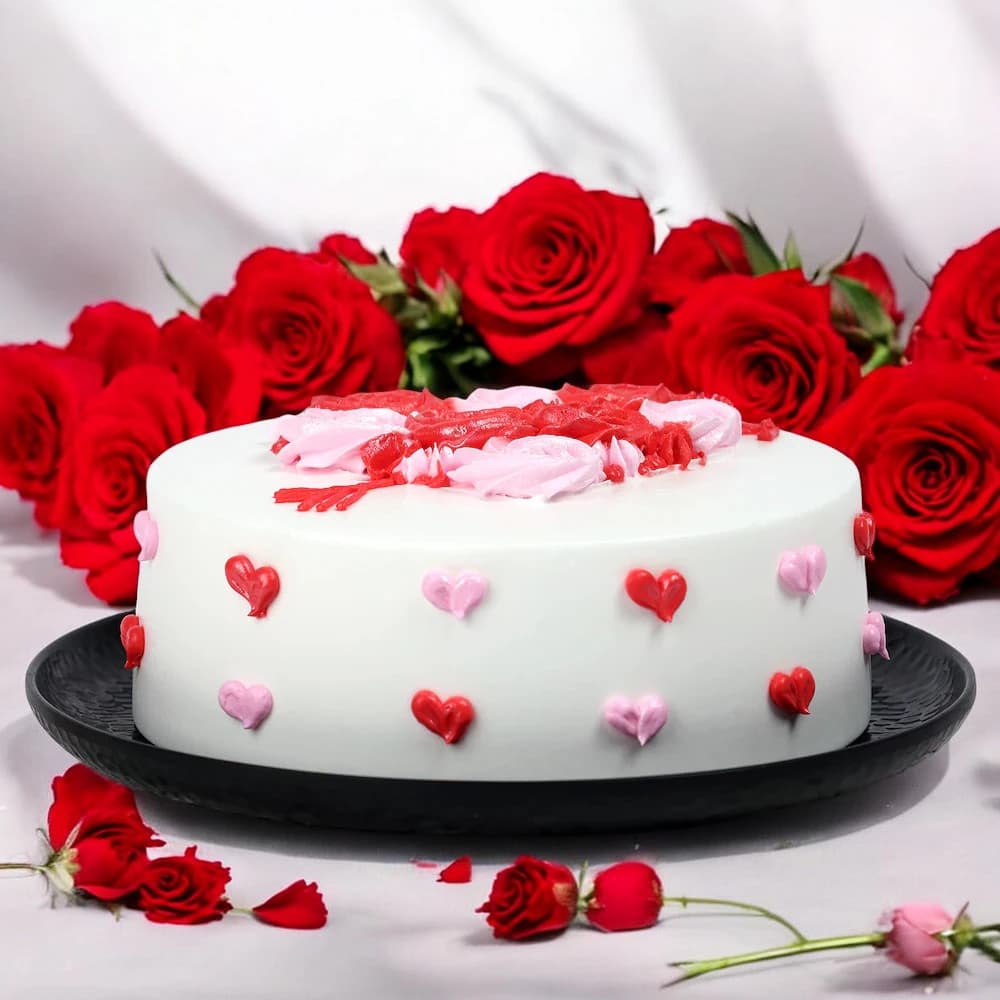 Rosy Romance Black Forest Cake view 2