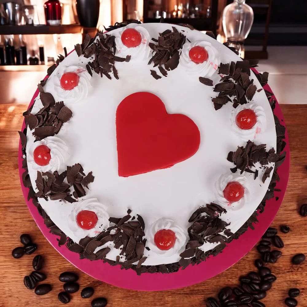 Blackforest Red Heart Cake