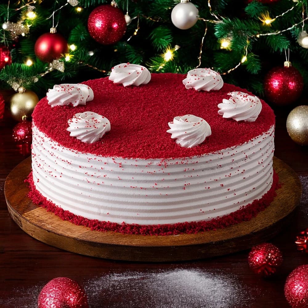 Frosting Red Velvet Cake view 1