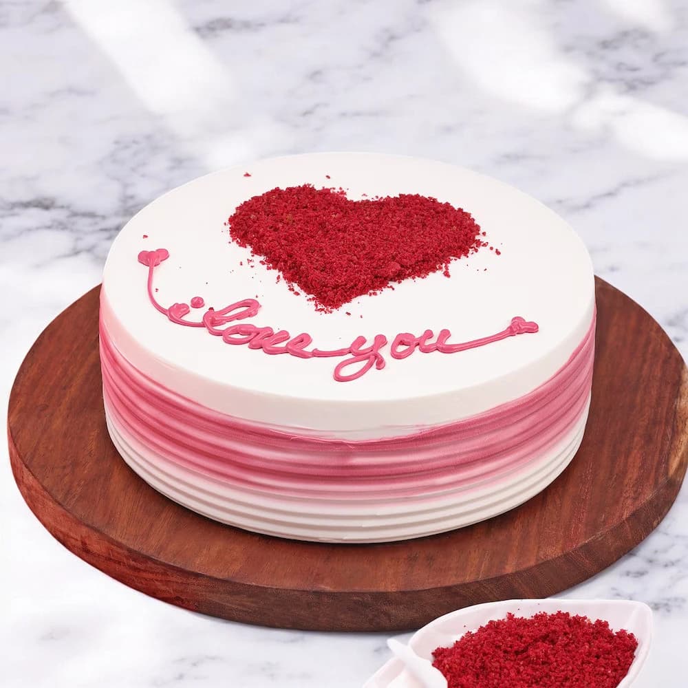 Expression of Love Red Velvet Cake