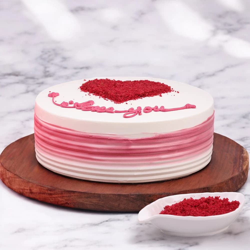 Expression of Love Red Velvet Cake view 1