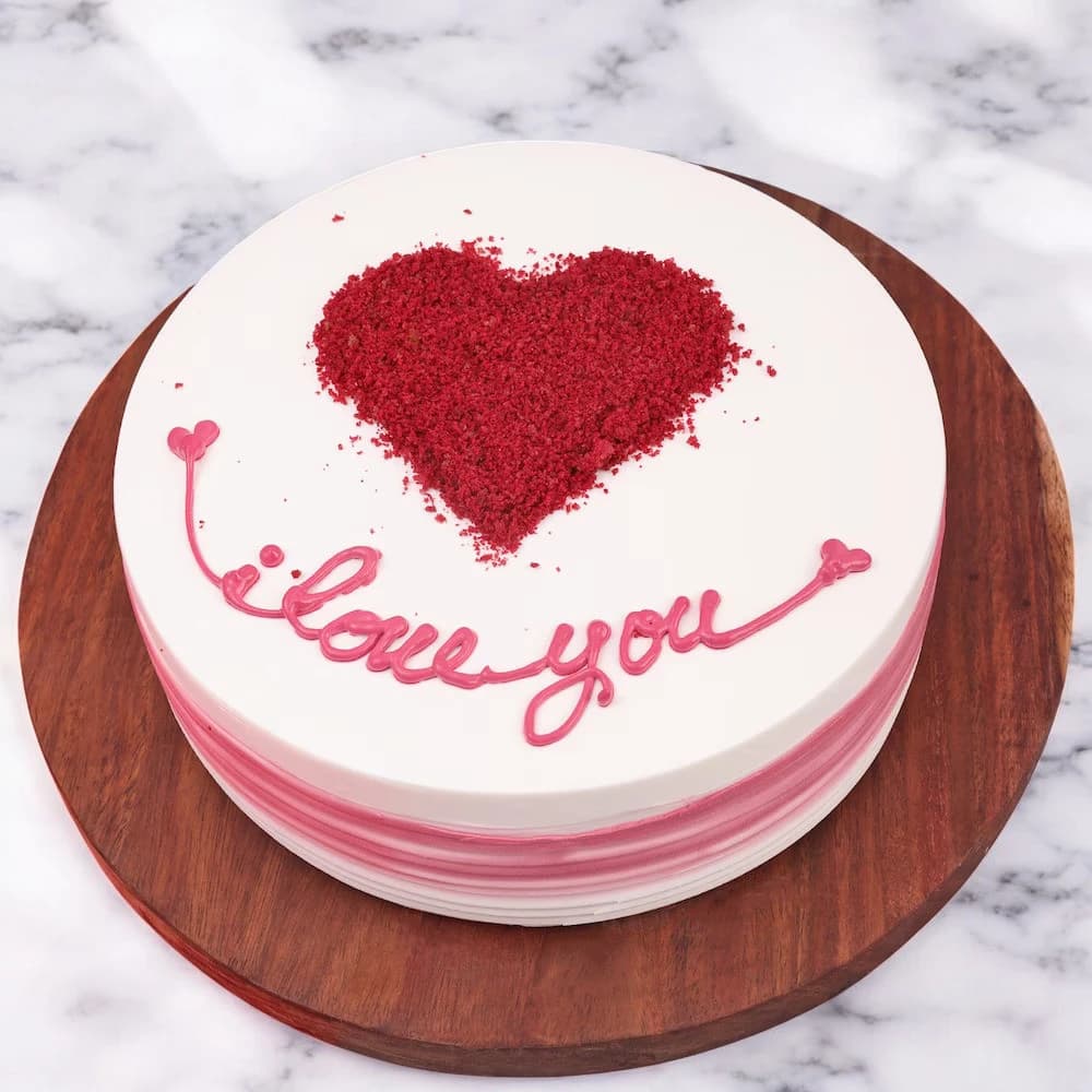Expression of Love Red Velvet Cake view 2