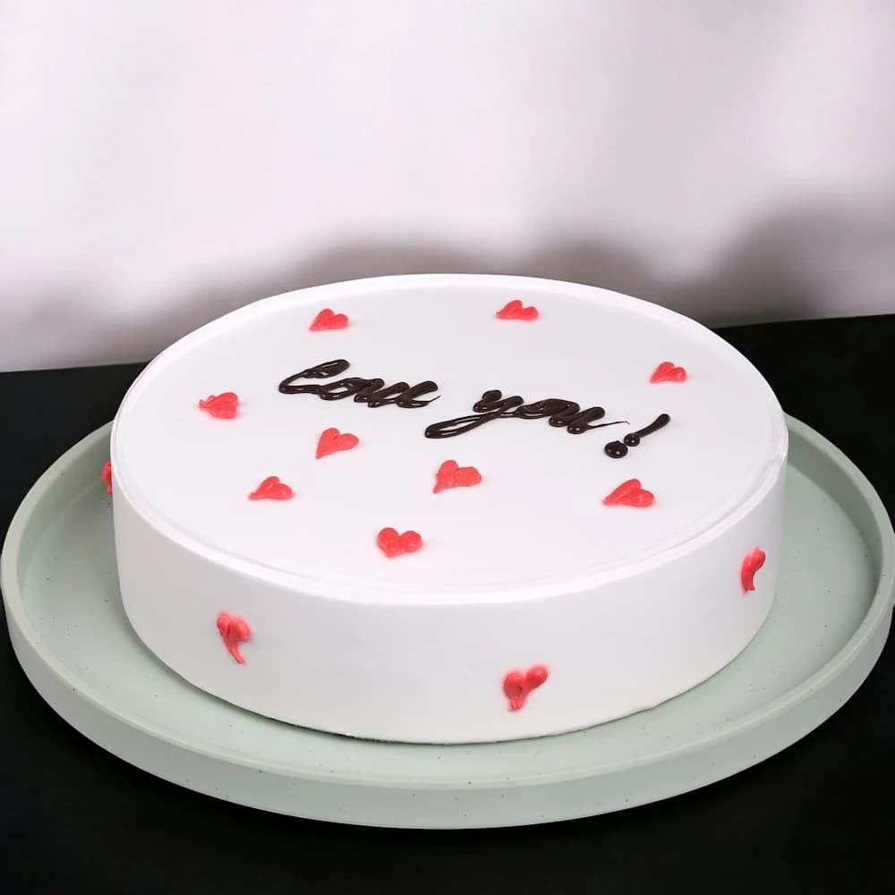 Love You Pineapple Round Cake view 2