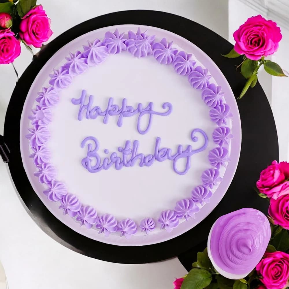 Floral Vanilla Cream Cake
