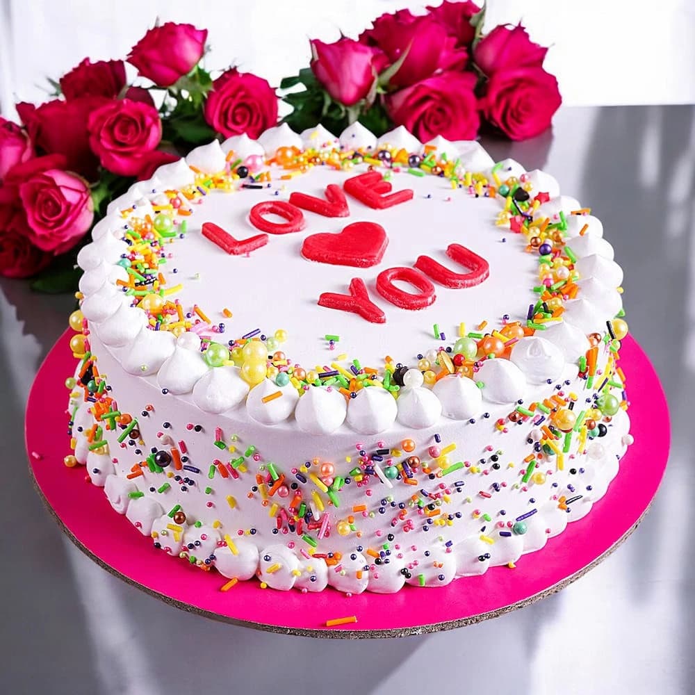 Love You Vanilla Cake