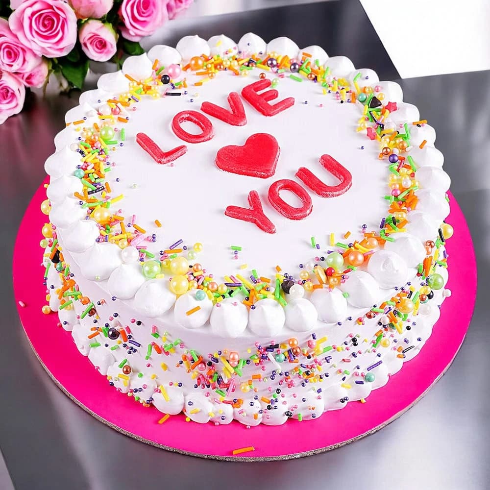 Love You Vanilla Cake view 1