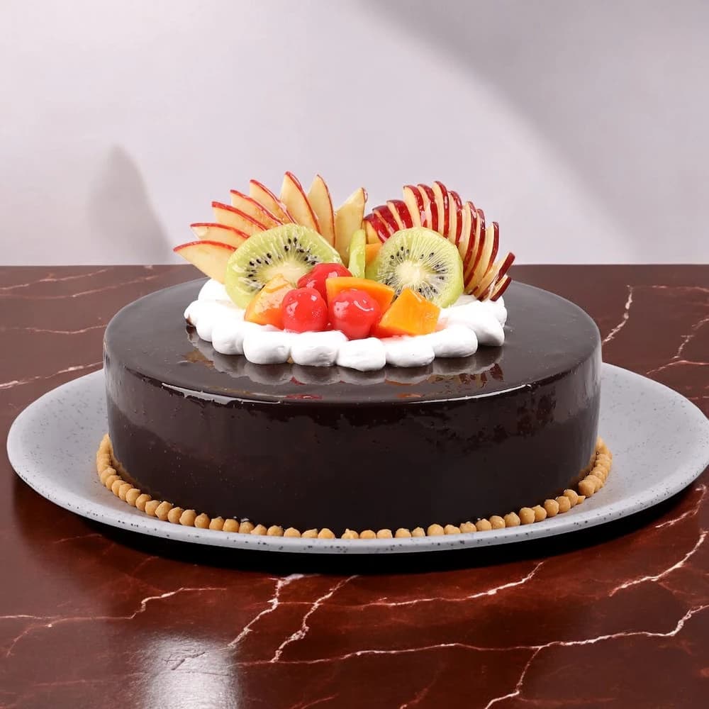 Fruit Infused Chocolate Cake