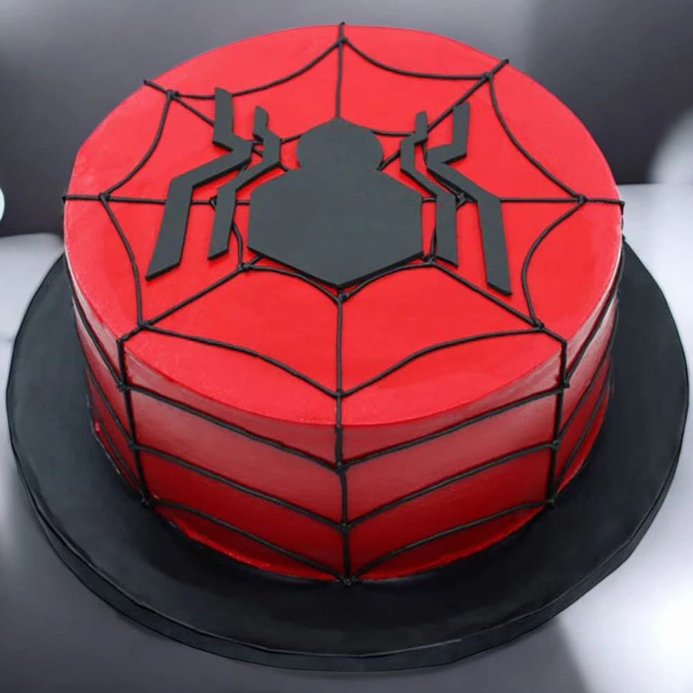 Spiderman Birthday Cake view 2