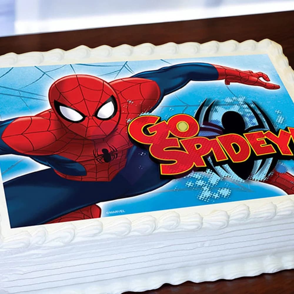 Spiderman Vanilla Photo Cake view 1