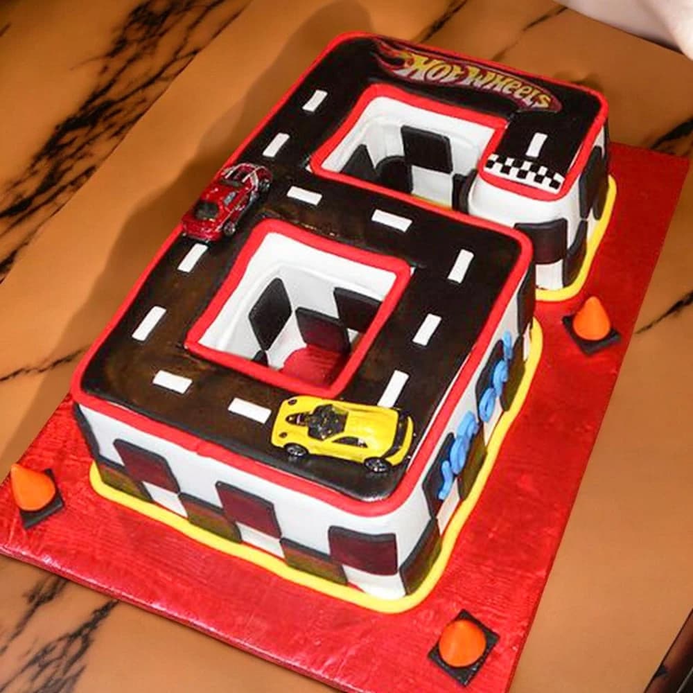 Cars Sixth Birthday Cake view 1