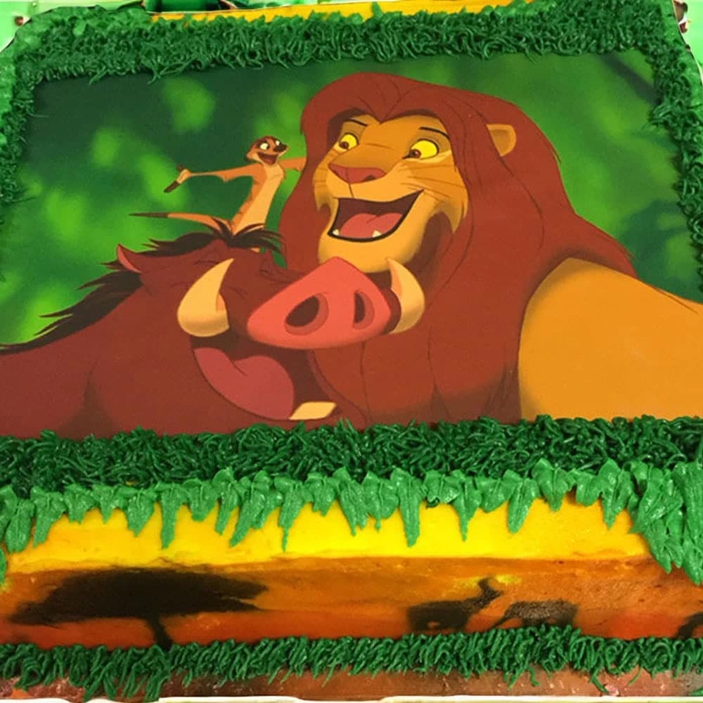 Simba and Friends Photo cake view 1