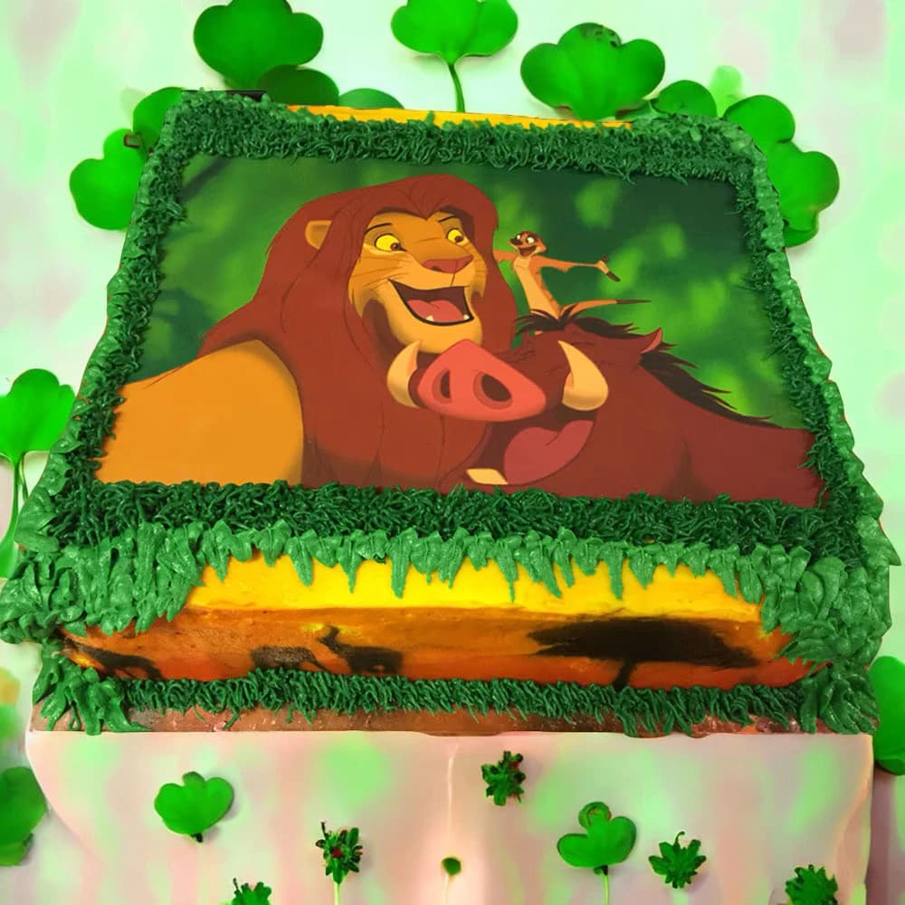Simba and Friends Photo cake view 2