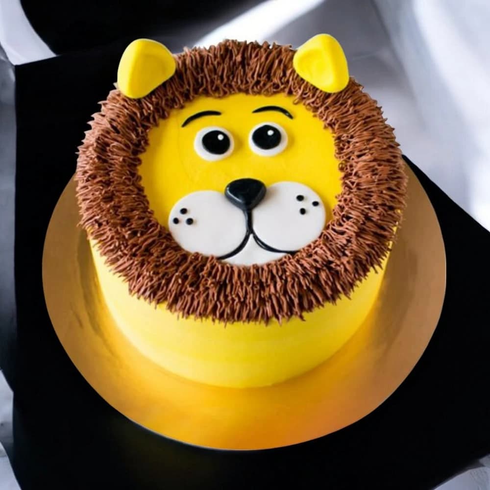 Lion Face Cake Theme view 1