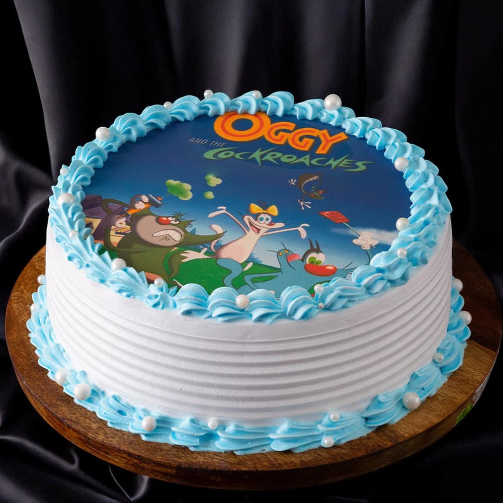 Oggy Vanilla Poster Cake view 1