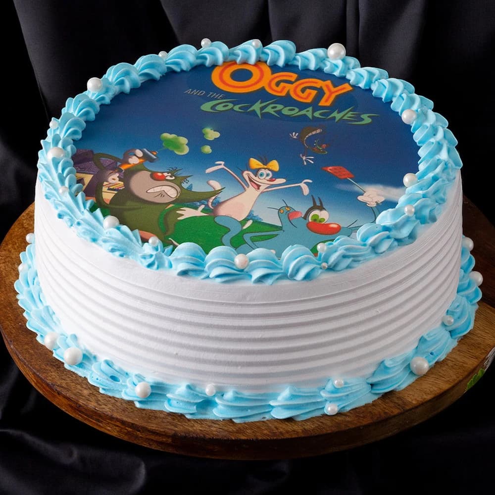 Oggy Vanilla Poster Cake view 2