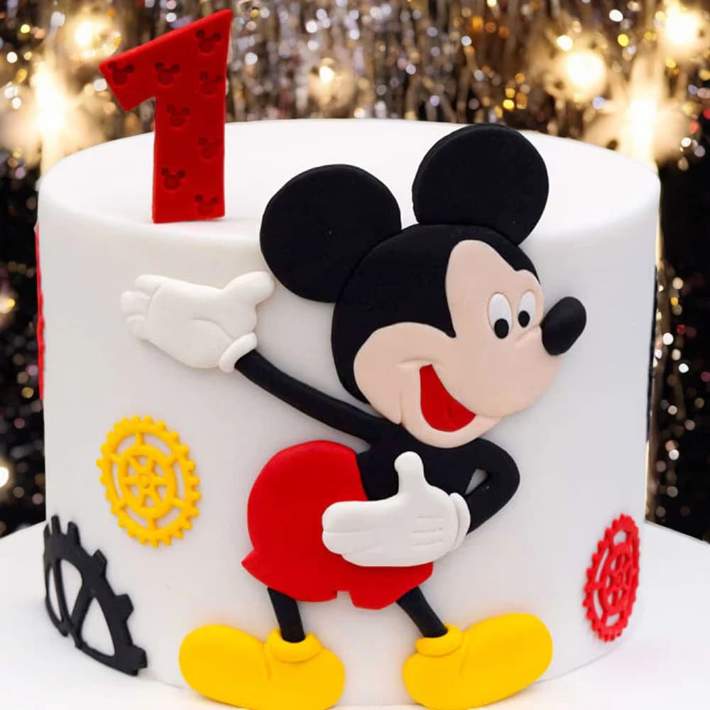 Mickey mouse welcome Fondant cake view 2