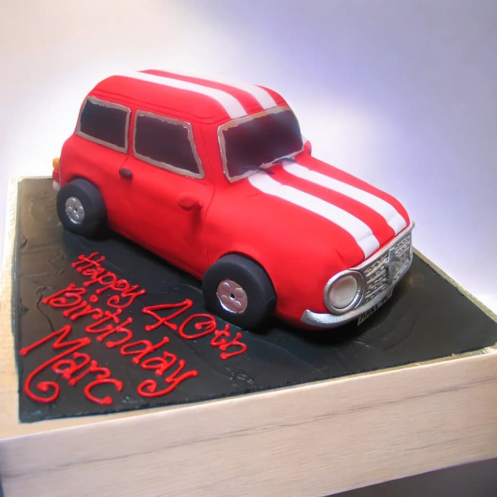 Mini Car Shaped Birthday Cake