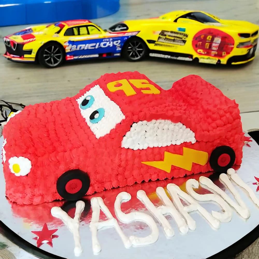 Mcqueen Car Shaped Cake