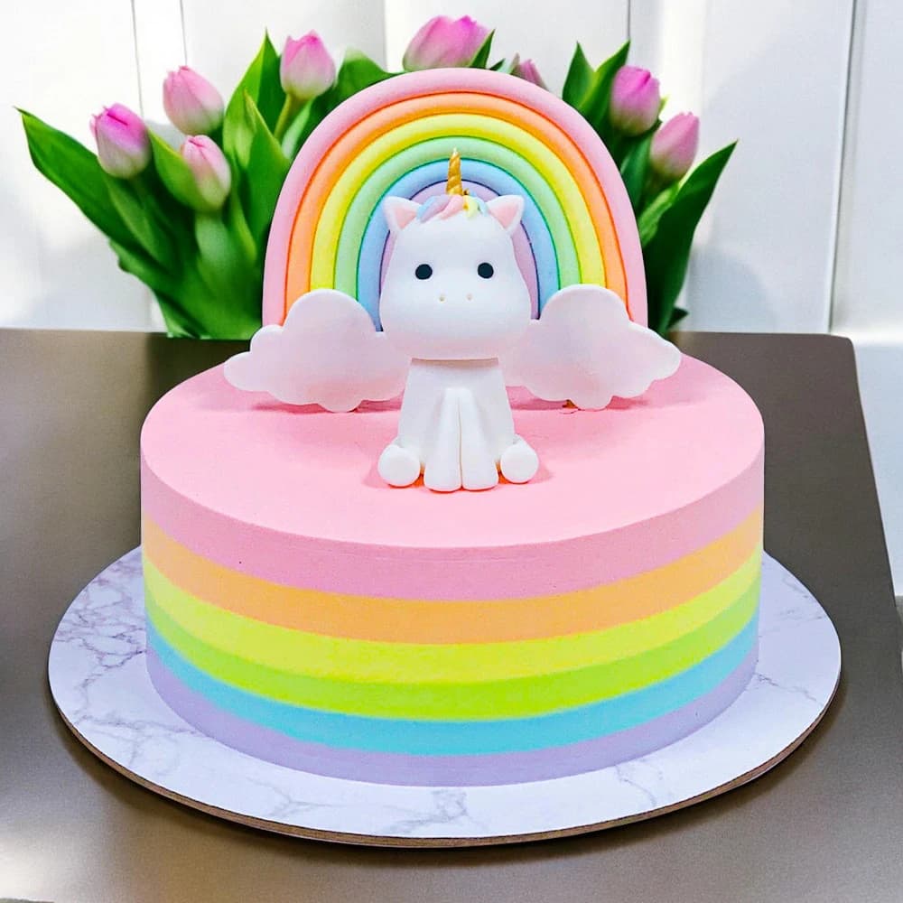 Rainbow Unicorn Cake