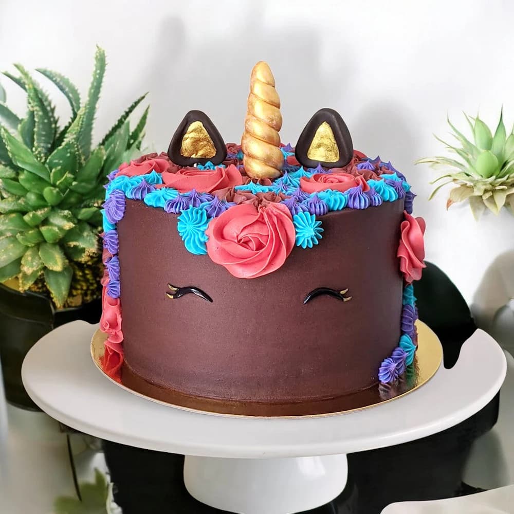 Chocolate Designer Unicorn Cake view 1