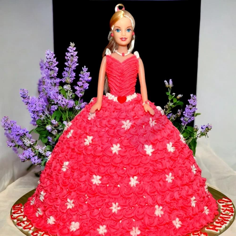 Black Forest Barbie Doll Cake view 1