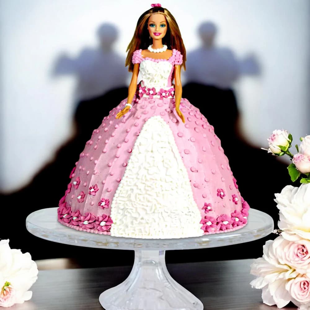 Royal Queen Barbie Cake view 1