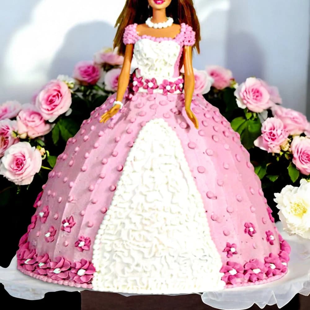 Royal Queen Barbie Cake view 2