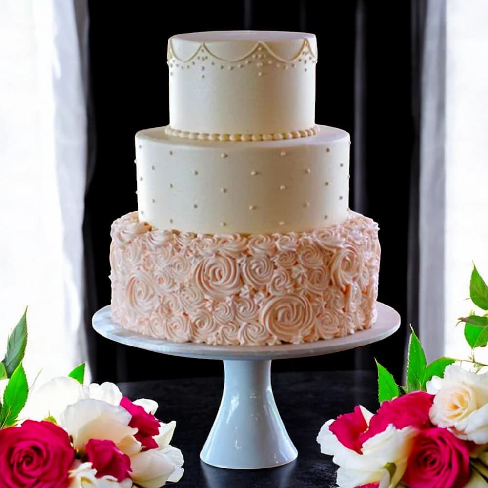 Rosy Christian Wedding Cake