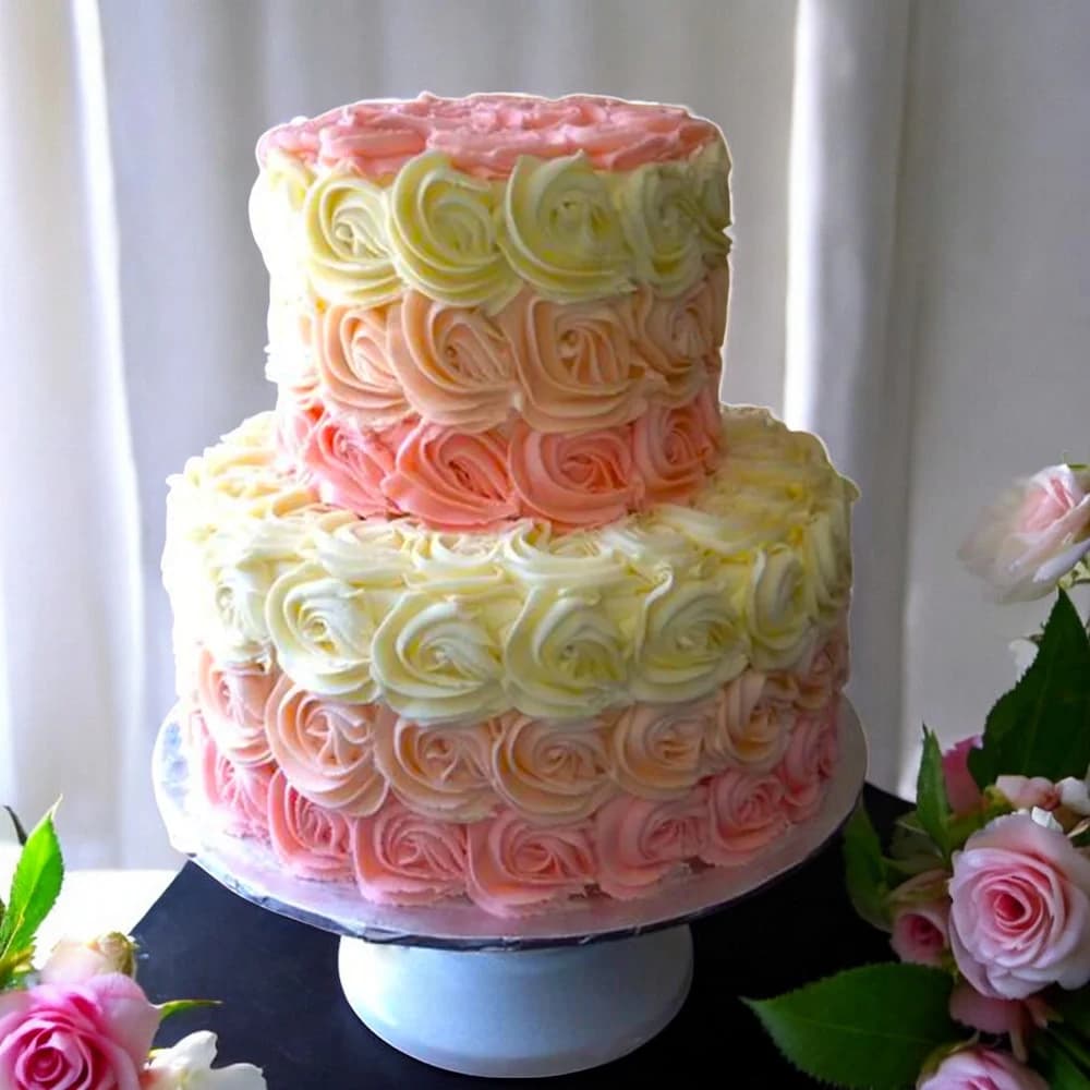 Rosy Decorative Wedding Cakes