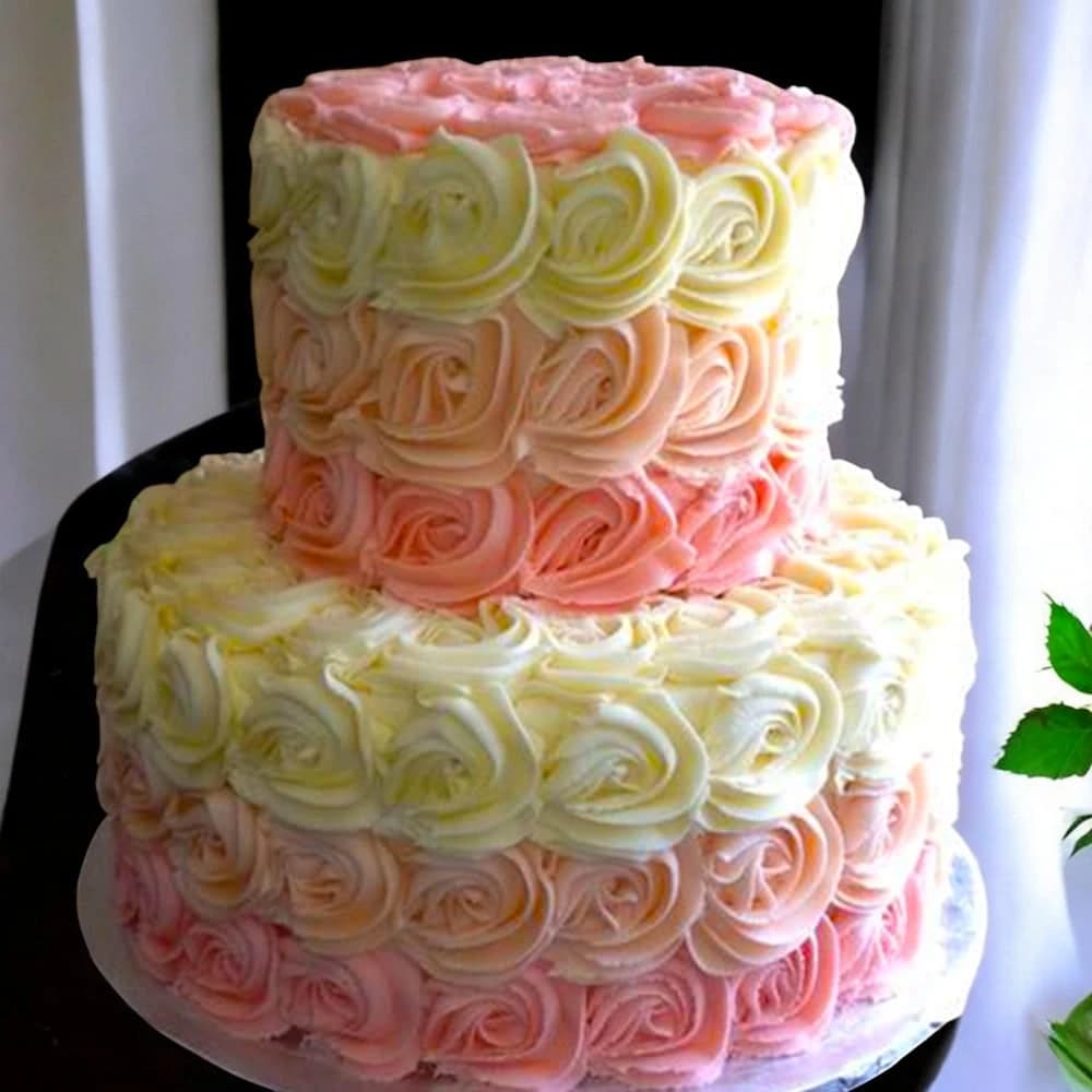 Rosy Decorative Wedding Cakes view 1