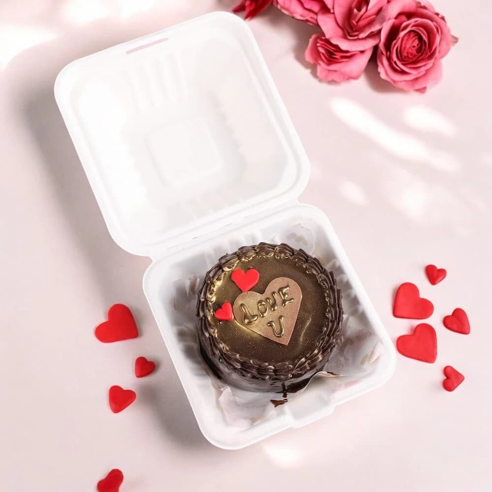 Mini Chocolate Round Shape Cake 300 Gm view 2