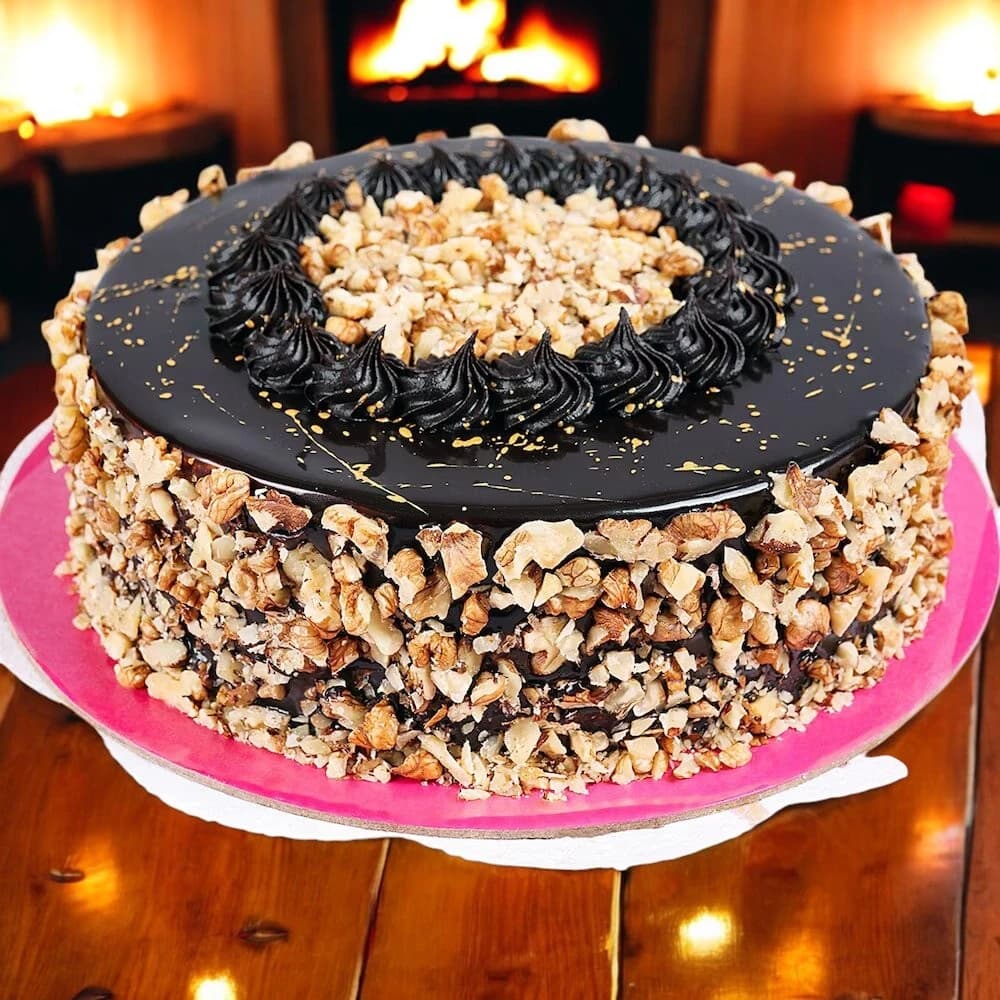 Yummy Walnut Chocolate Cake view 2