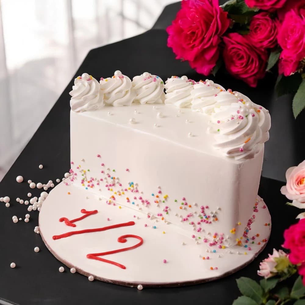 Creamy Half Vanilla Cake view 1