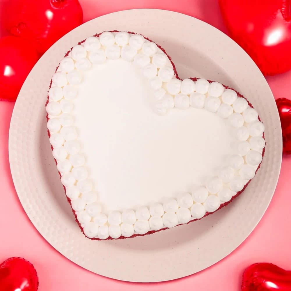 Heart Shaped Red Velvet Cake