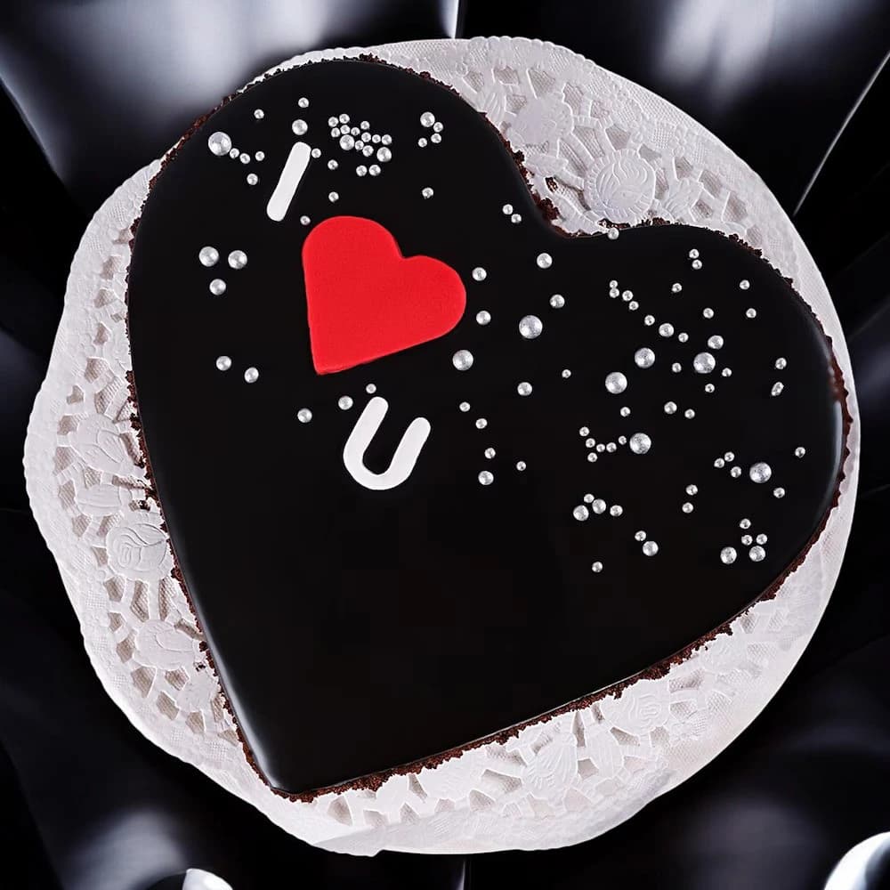 Love Truffle Heart Shape Cake view 2