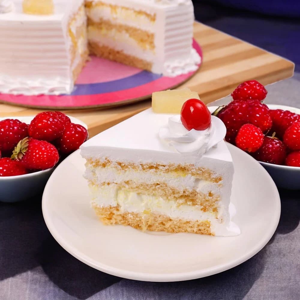 Delicious Pineapple Heart Shaped Cake view 2