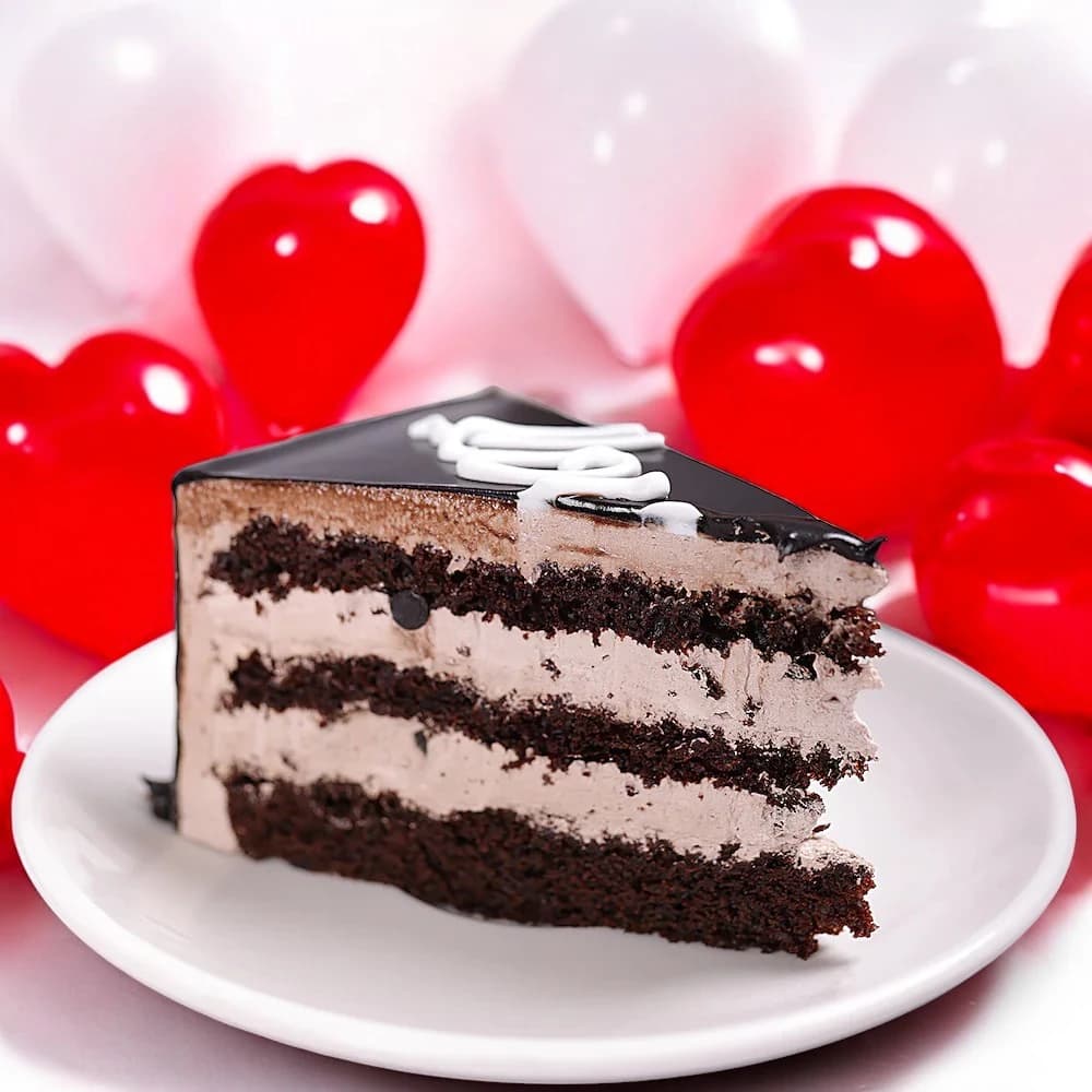 Red Hearts Chocolate Cake view 1