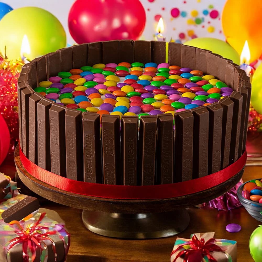 Swirl Of Gems Kit Kat Cake view 2