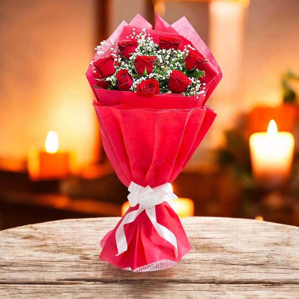 8 Red Roses Bouquet