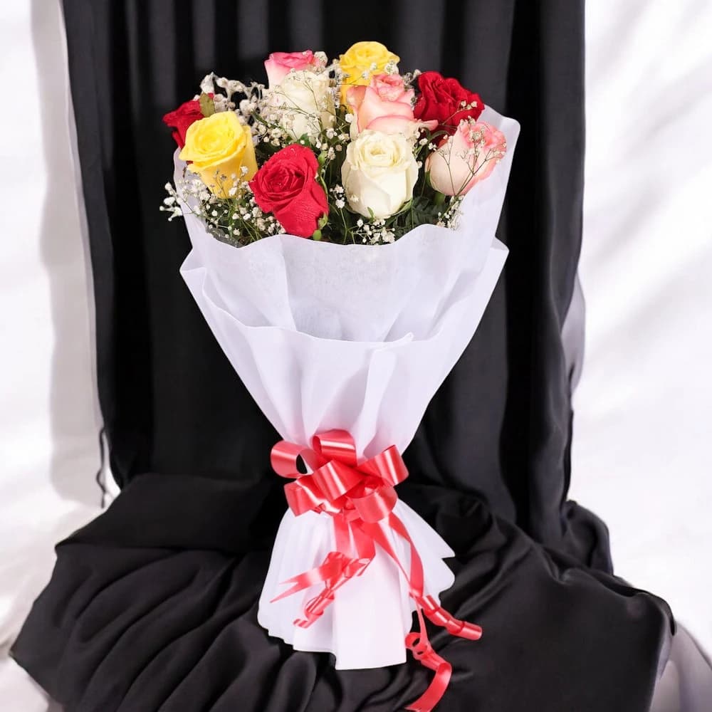 Mixed Roses Romantic Bouquet