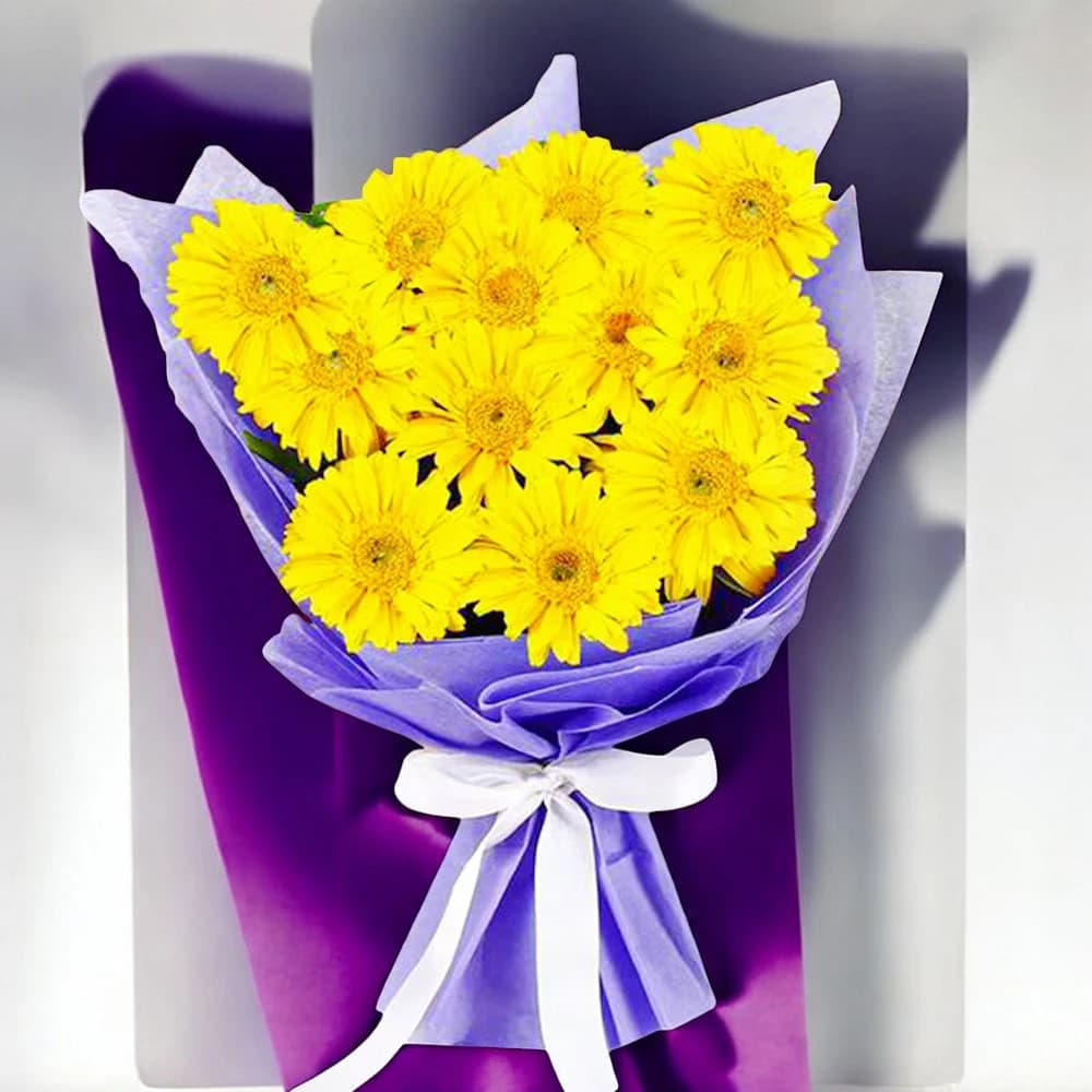 Shineshine Yellow Gerbera Bouquet