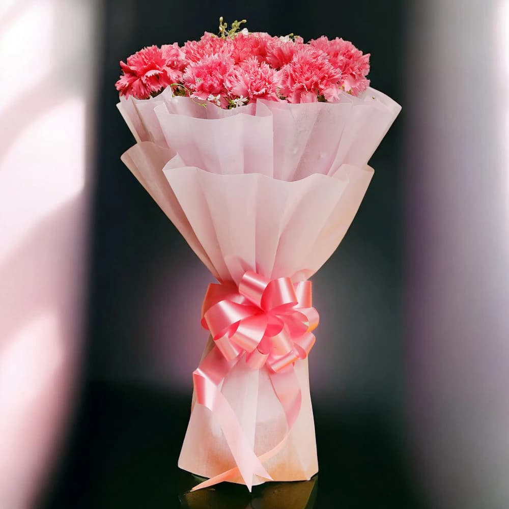 Pink Carnations In Pink Packing