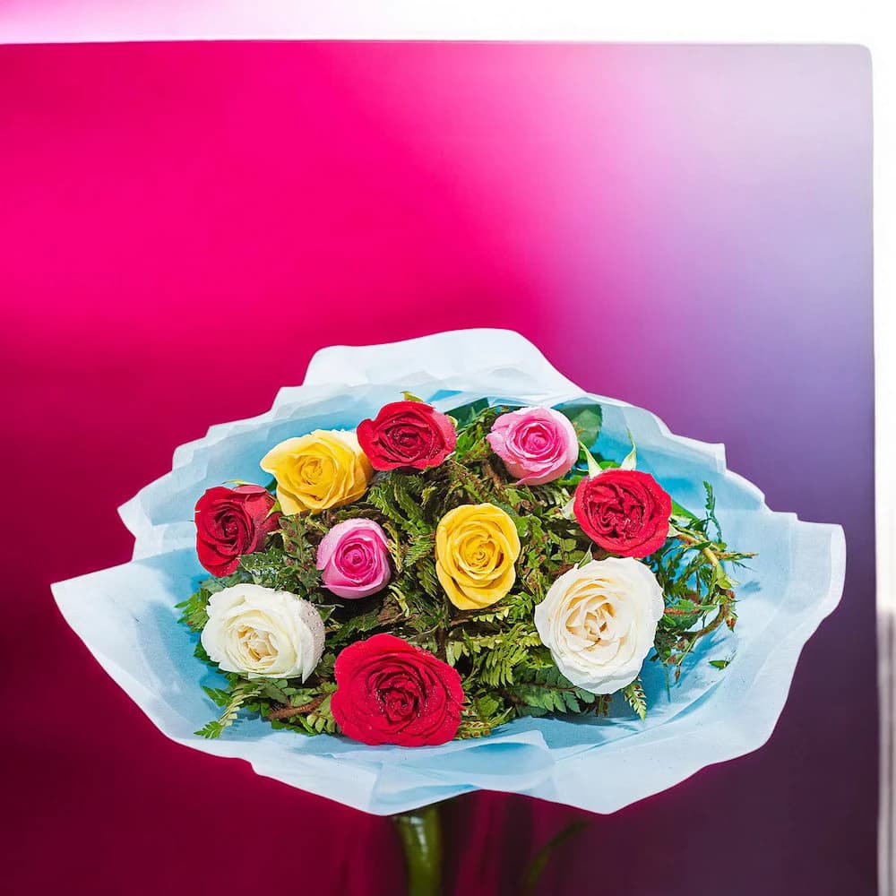 Glittery Love Roses Bouquet view 1