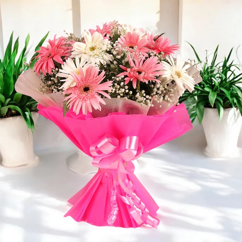 Blooming Pink Gerbera