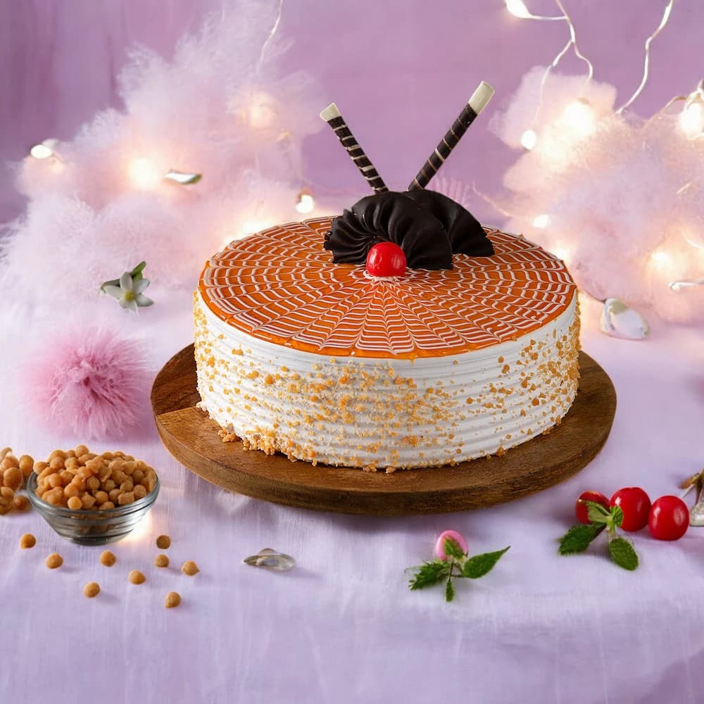 Aromatic Rose And Butterscotch Cake Combo view 1