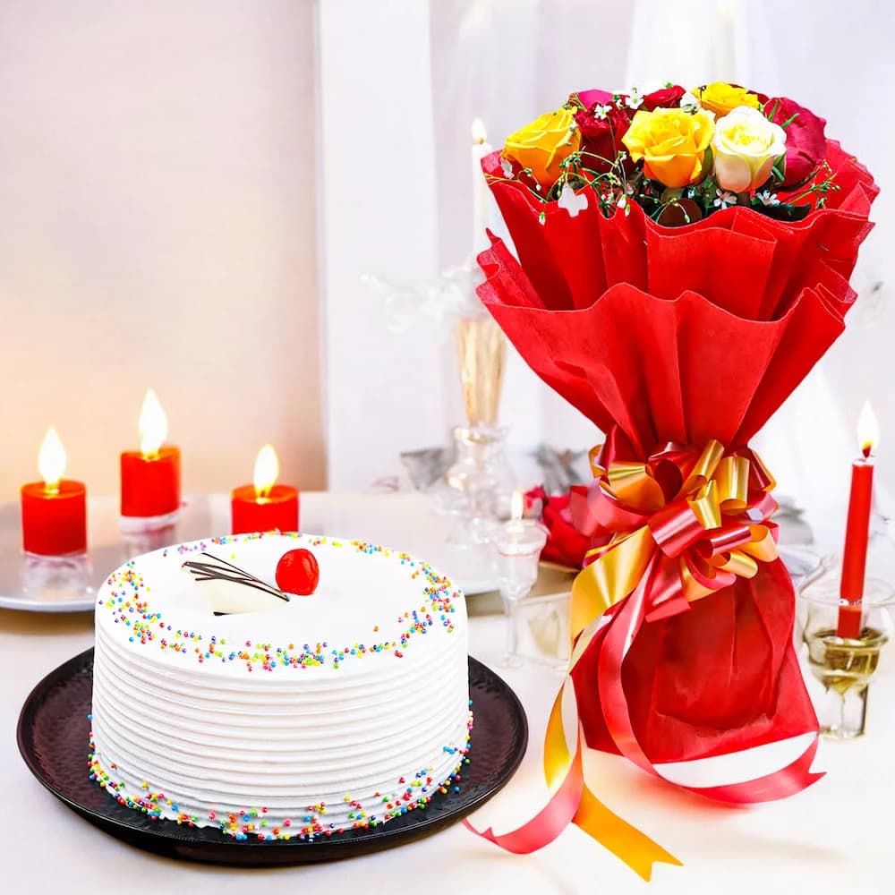 Flower And Cake Hamper