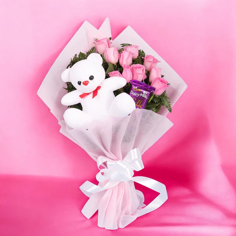 Wonderful Pink Roses Display