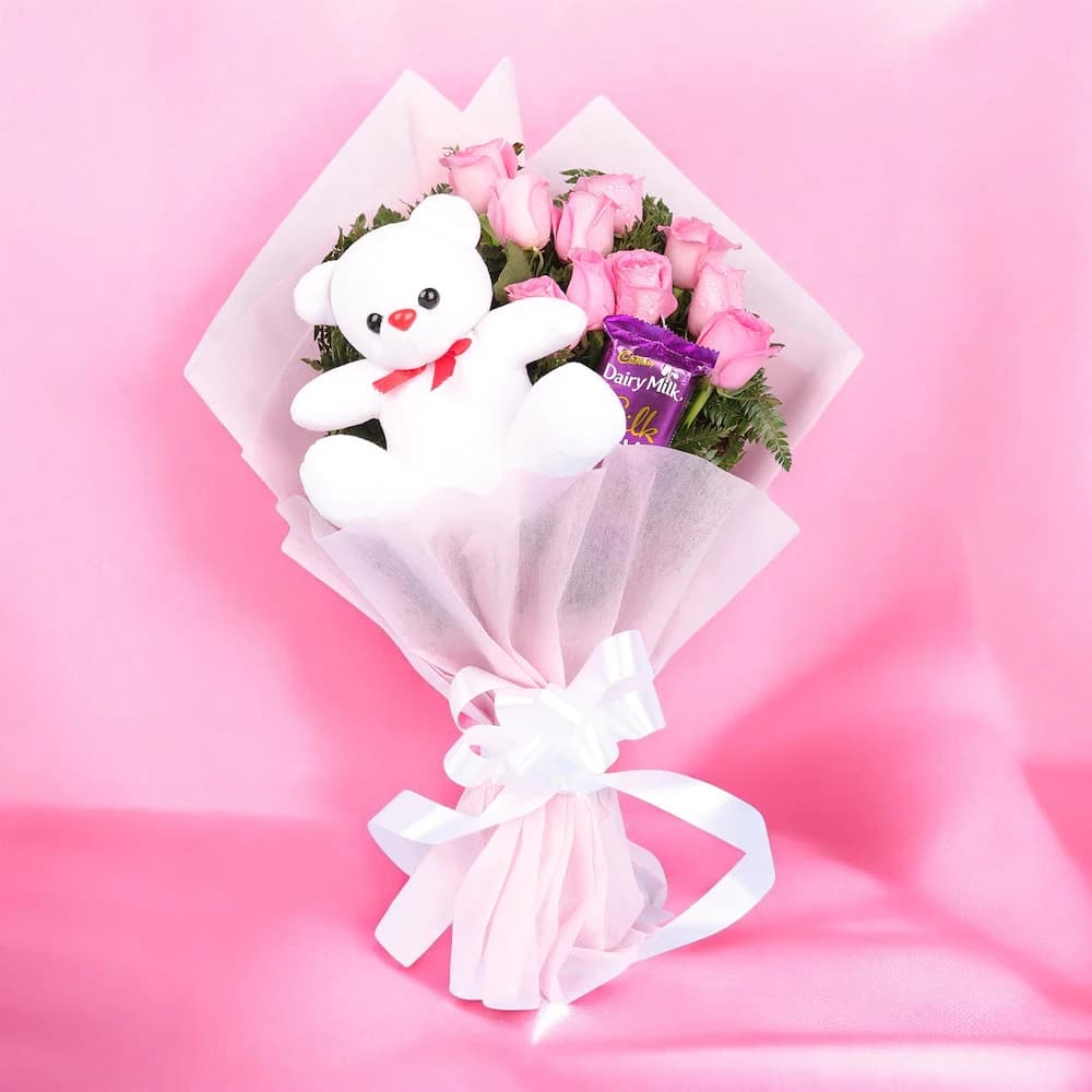 Wonderful Pink Roses Display view 3