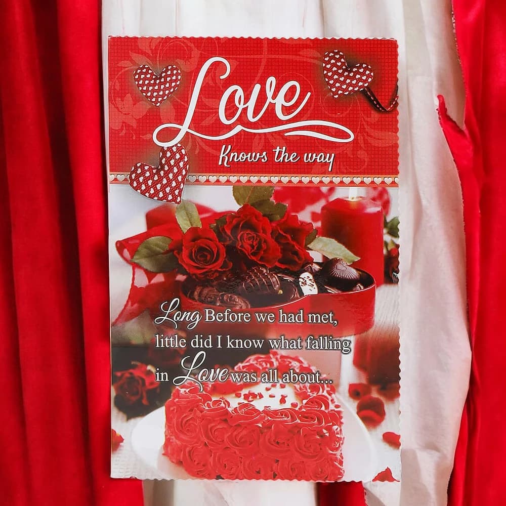 Lovely Red Carnations Bouquet with Greeting card view 2