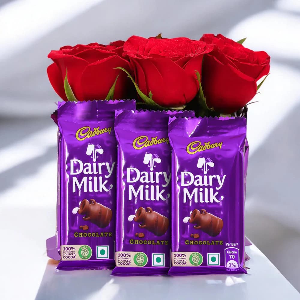 Lovely Chocolate Roses Bunch view 2